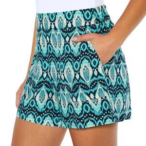 Wildfox Women's Size XL Blue Rayon Elastic Back Waist Pullon Shorts NWT